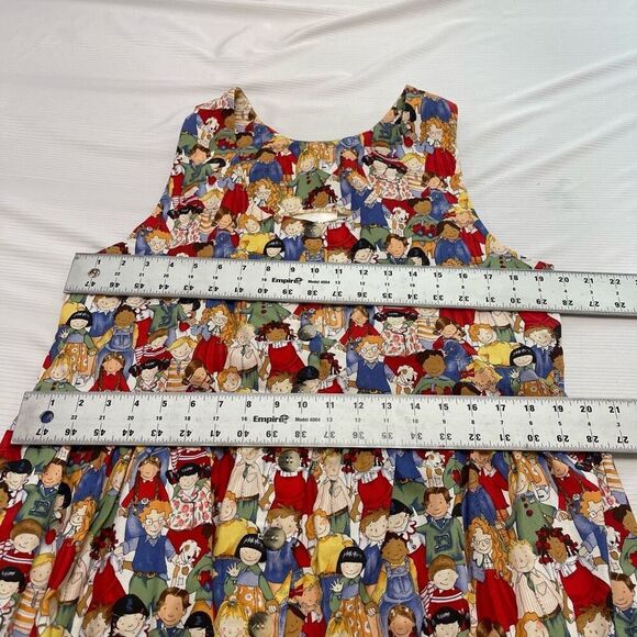 Kade Collection Vintage Women's Kids Holding Hand Print Dress Size Large - Picture 3 of 6